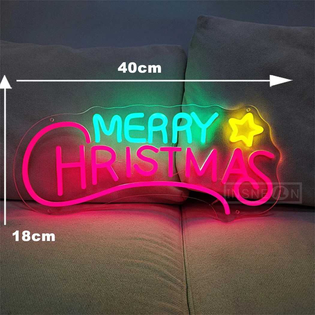 Merry Christmas Neon Light Signs Novelty Bedroom Home Office Bar Party Club Art DecorXJ250602