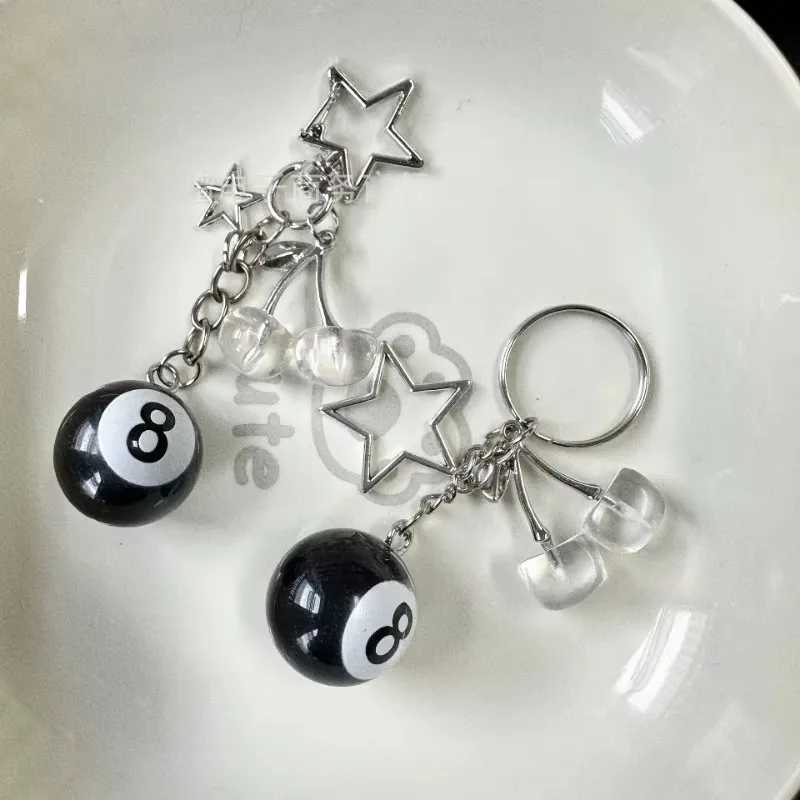 Elegant Fruit Cherry High-end Pendant Sports Billiards Academy Wind Bag Keychain Jojo Bizarre Adventure XJ250602