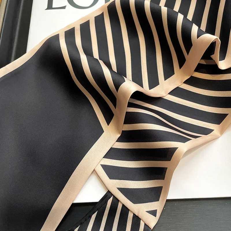 Spring/Summer 13*76cm Long Headband Fashion Ribbon Decorative Luxury Imitation Silk Scarf Womens Occupation Neckerchief W250602