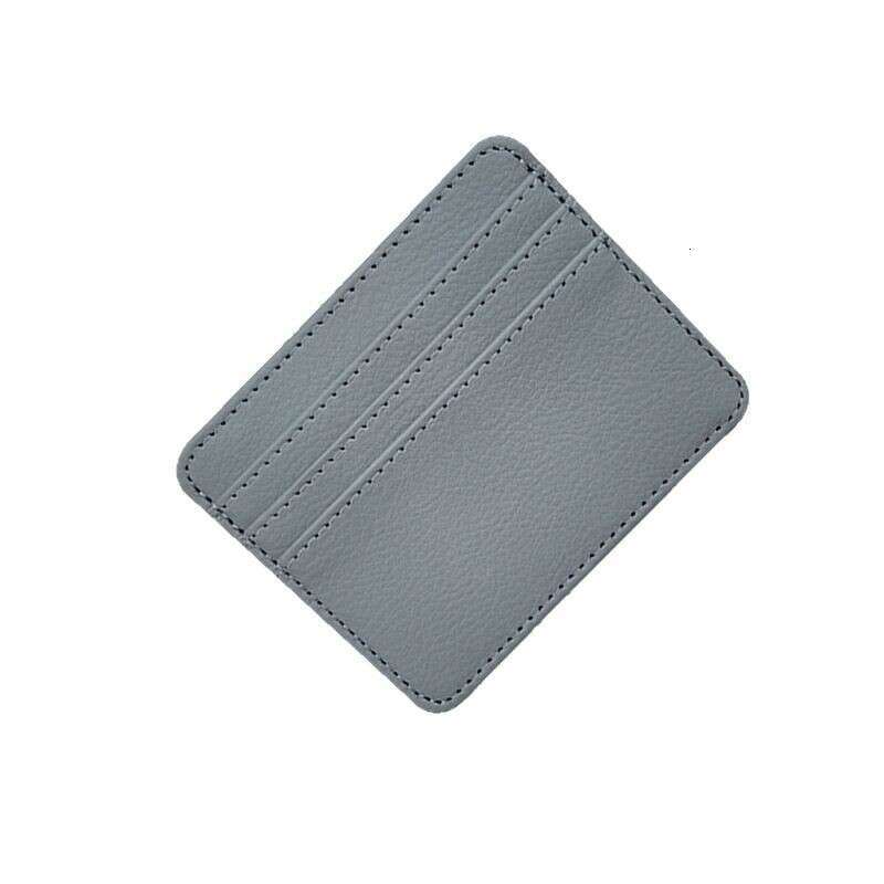 Minimalist Thin Large Capacity Small Multi-Functional Slot Unisex Exquisite Leather PU Holder Card Sleeve