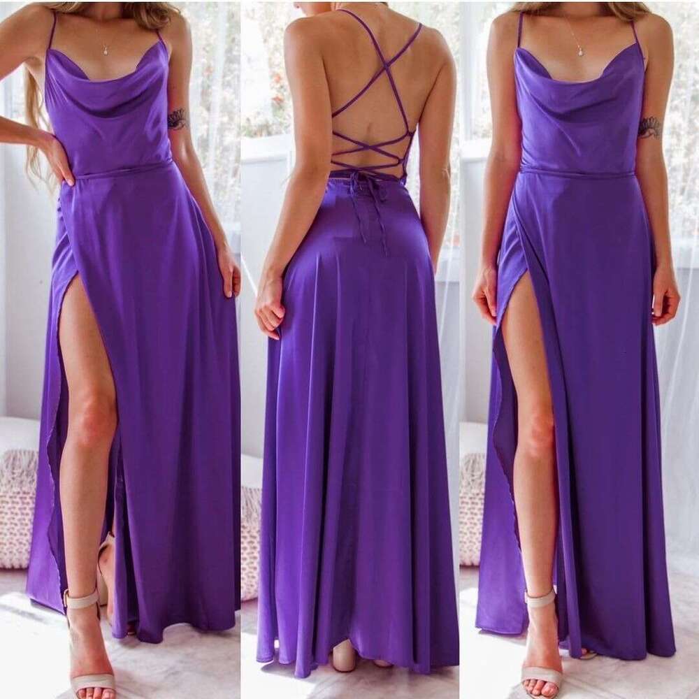European and American Women's Sexy Slimming Backless Suspender Waist Cinching Dress Long Skirt 2025 New Casual Fashion Trend Clothing