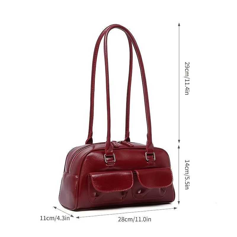 Fashion Armpit Bag High-Value Versatile Handbag Niche Design Women Tote Shoulder Bag Retro Pu Leather Purses and Handbags Y250603