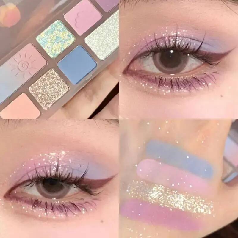DIKALUAutumn and Winter Eyeshadow Small Red Book the Same Eye Shadow Tray Brown Matte Pearlescent Flash Orange Pur
