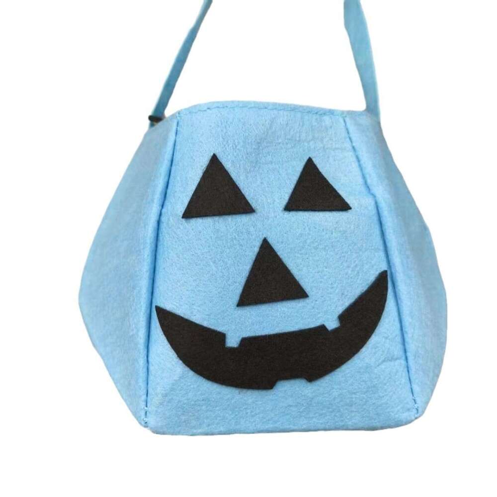 Halloween Smiley Face 3D Felt Pumpkin Tote Candy Bag Non-woven Fabric Children's Trick-or-Treat Gift