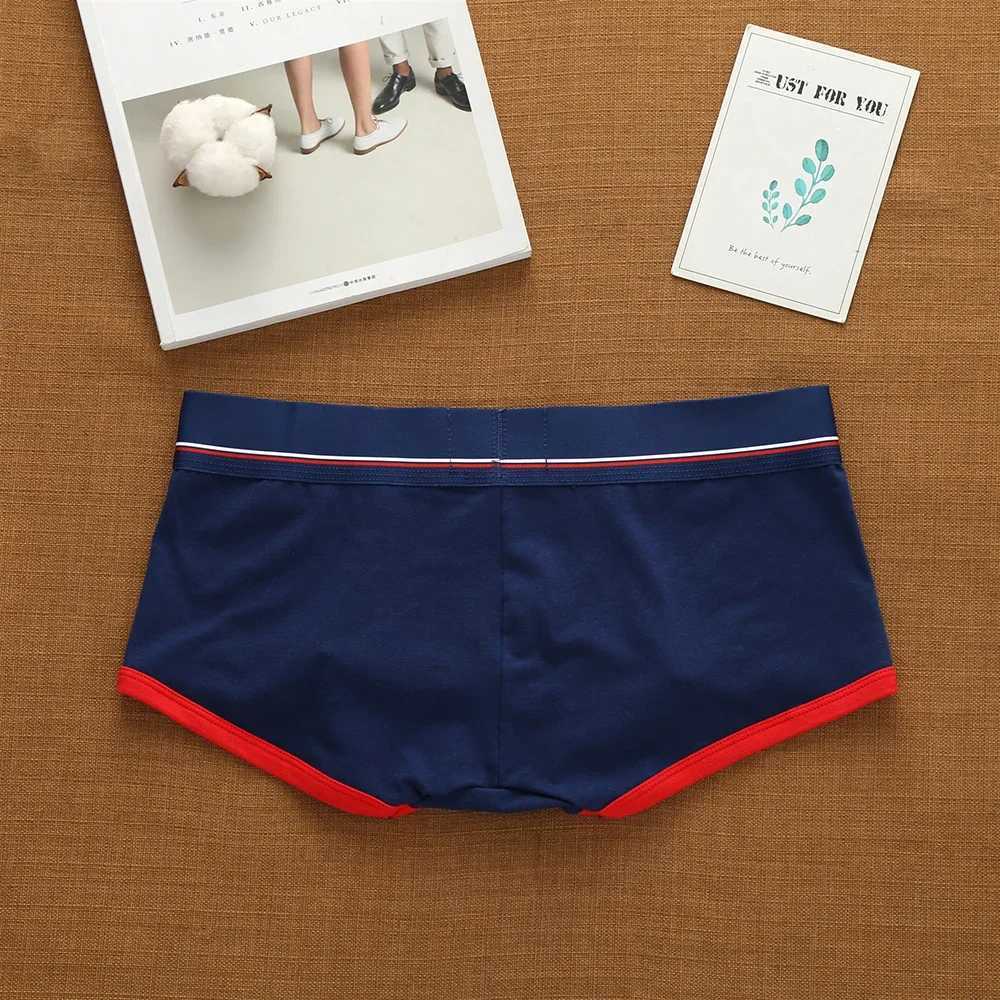 Brand Mens Cotton Underwear Low Waist Sexy Trendy Briefs Comfortable Sweat-Absorbent Antibacterial Boxer Shorts Underpants W250603
