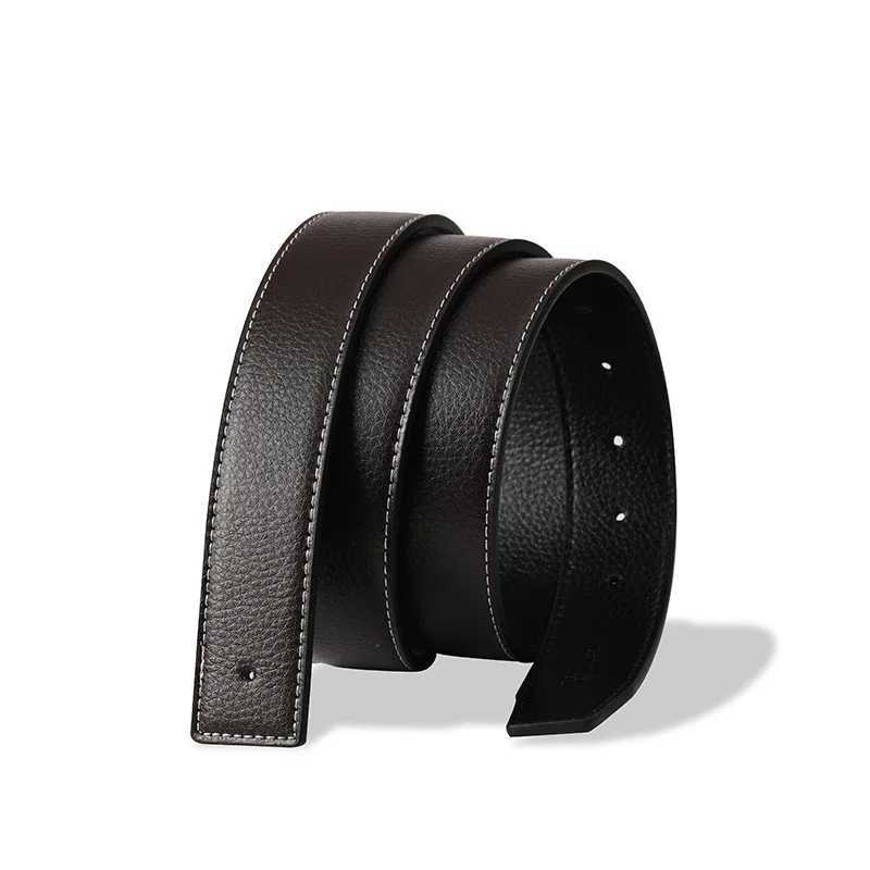Luxury Brand Belts No Buckle Men High Quality Pin Smooth Buckle Male Straps without Buckle PU Leather Waistband No Buckle 3.8cm XJ250602