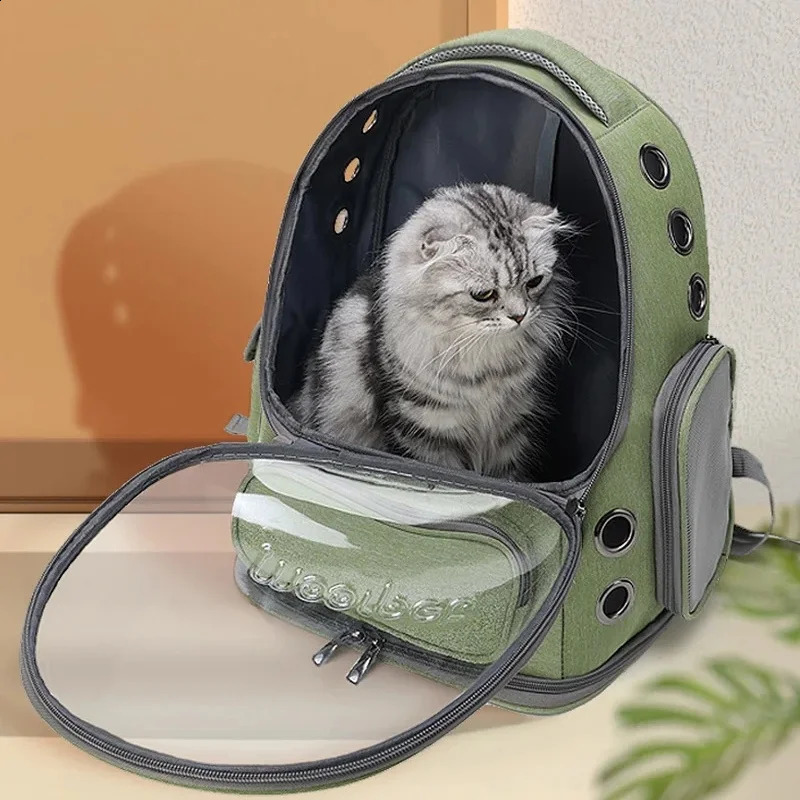 Transparent Pet Cat Bag Outdoor Travel Backpack for Cats Small Dogs Breathable Cat Carrying Bag Pet Supplies Transparent 250526