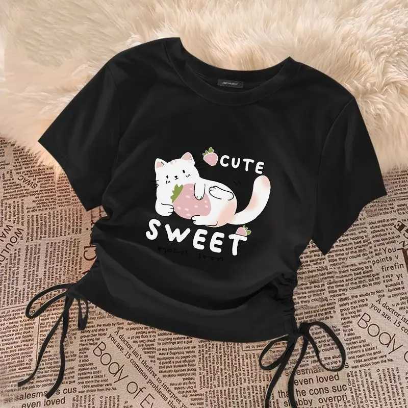 Girls T-shirts Short-sleeve Tops for Kids Summer Children Tees Fashion Style Teenager Blouse Baby Outfits Clothing T250603