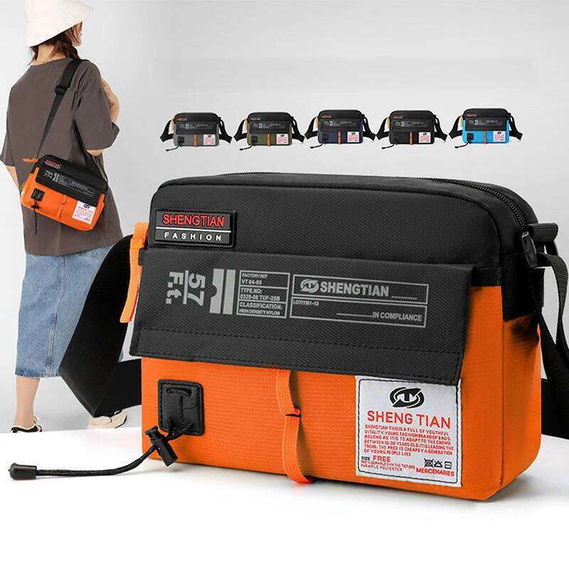 New Single Shoulder Outside The Casual Crossbody Fashion Hand Nylon Color Bag Trendy Mini Small Backpack