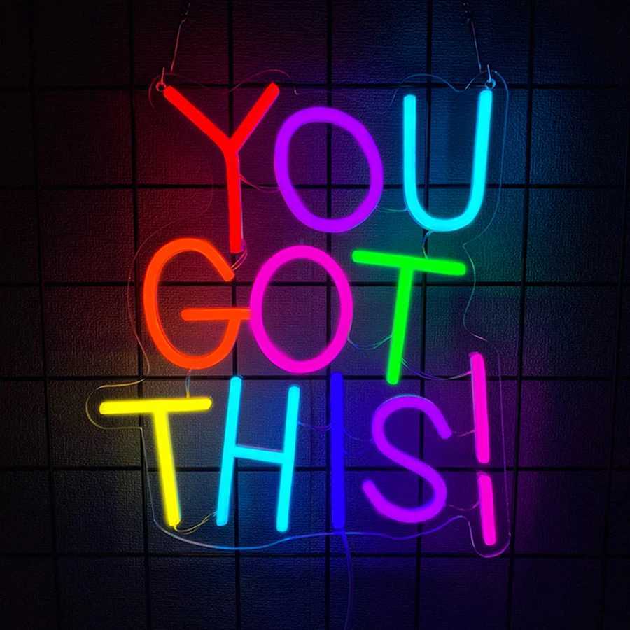 You got this Neon Signs for Wall Decor GOT EM Led Neon Light Wall Art Decor for wedding Valentines Day Home Party Decor XJ250602