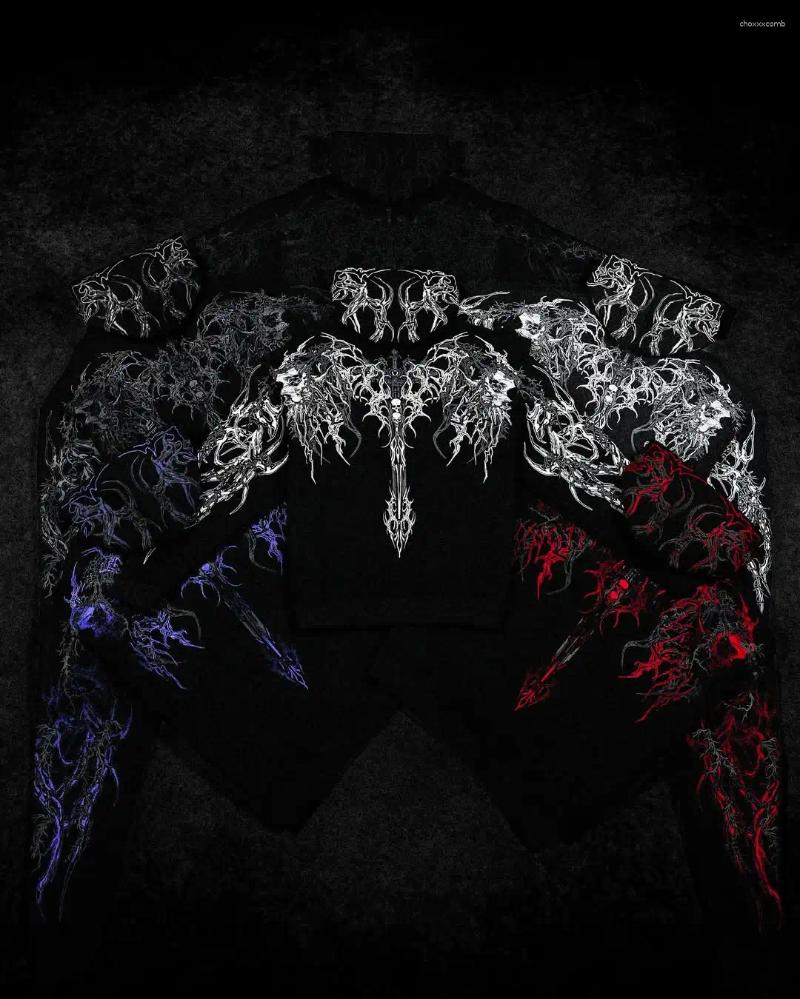 Men's Hoodies Breathedivinity Gothic Hoodie Oversized Fashion Long Sleeved Pullover Dark Textured Printed Gmy Men Sportswear Jacket