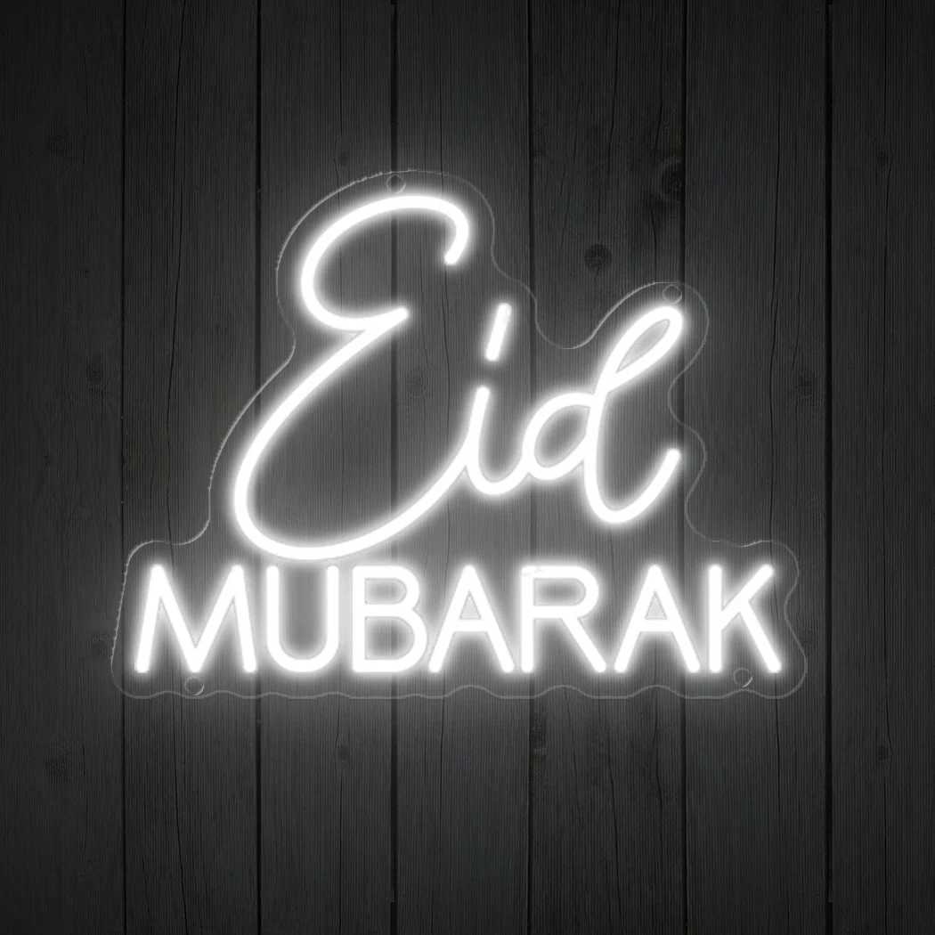 Eid MUBARAK Neon Sign LED Neon Light For Ramadan Crescent Islamic Home Yard Wall Art Decor Party Decoration Room Night Lights XJ250602