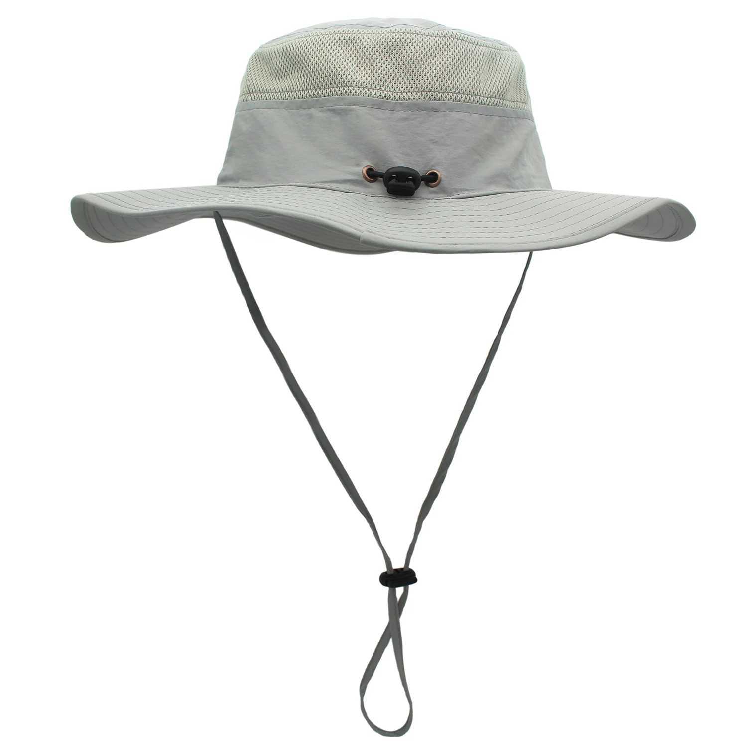 Hats for Bucket hat women Mens Fisherman Sunscreen Sun Hat Panama Hat Fishing Breathable Net Quick-drying Big Hat Hiking Hat W250602