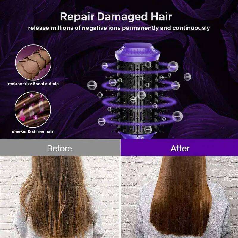 Hot Air Brush 1000W Hair Dryer Comb Electric Blower In1 Curling Iron One Step 3 Gears Roller and Straightener Styling Tool