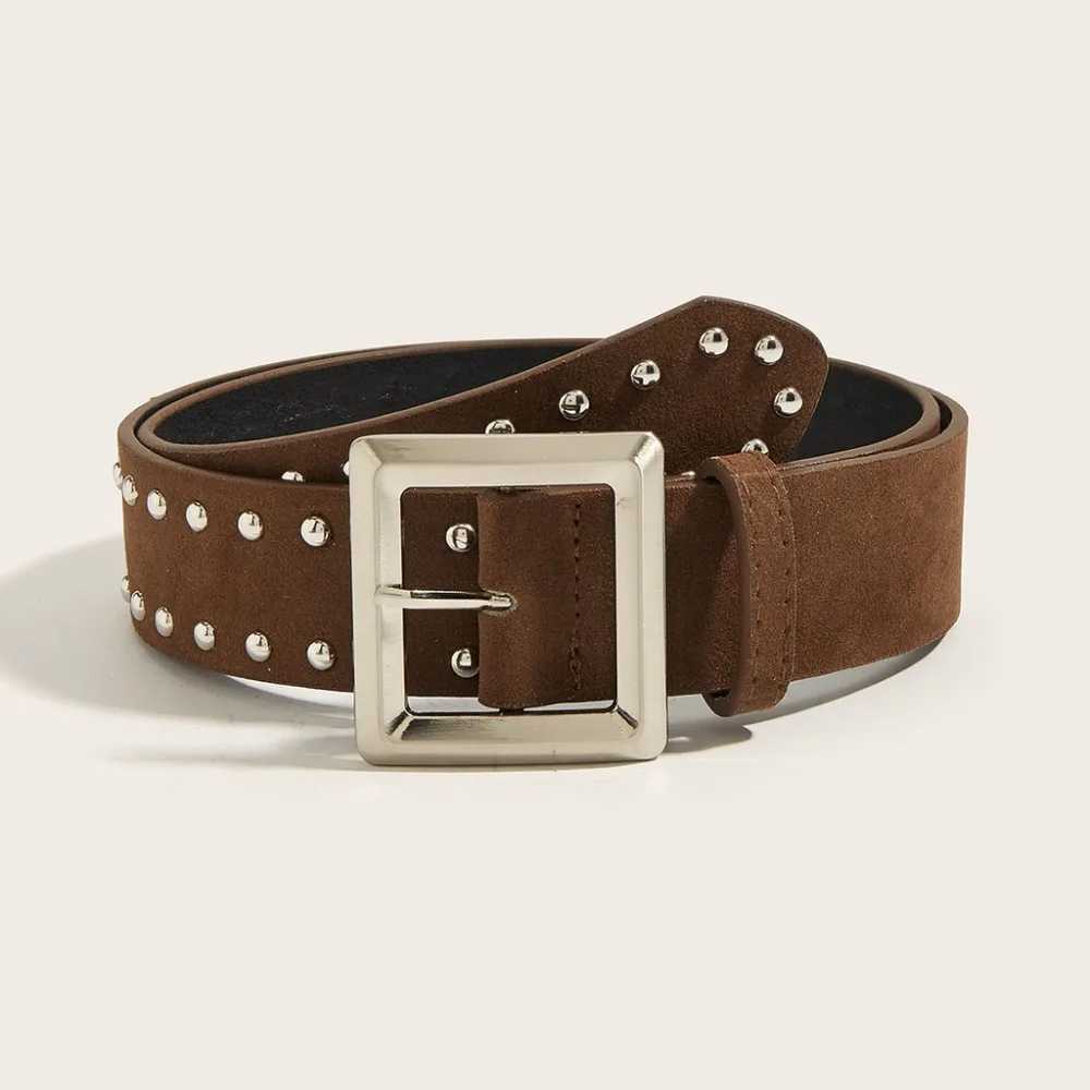 Maillard Style Rivet Belt for Women Cinched Waist and Thin Belt Retro Temperament Belt LR2127 XJ250602