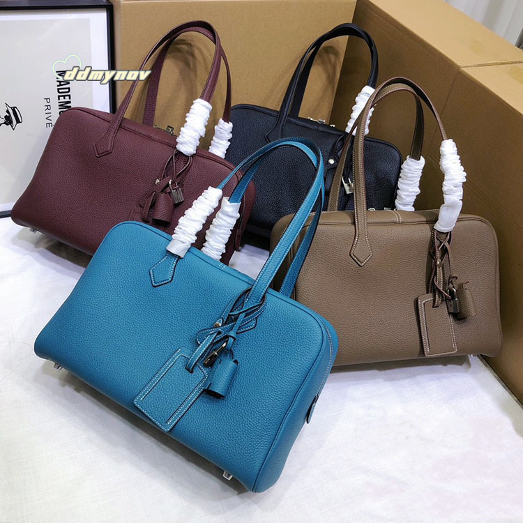 2024 New TC Victoria Genuine Leather Women's Boston Commuter Large Capacity Shoulder Bag Handbag ddmynov
