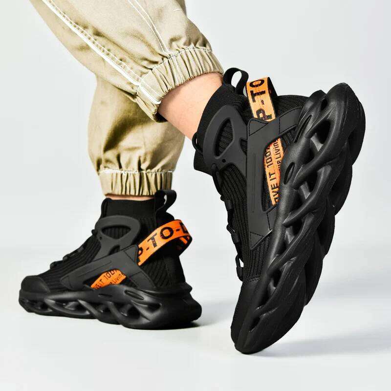 Men's Mid-Calf Breathable Mesh Sneakers Lightweight Casual Athletic Cushioned Sole for Walking Running Gym Spring Summer