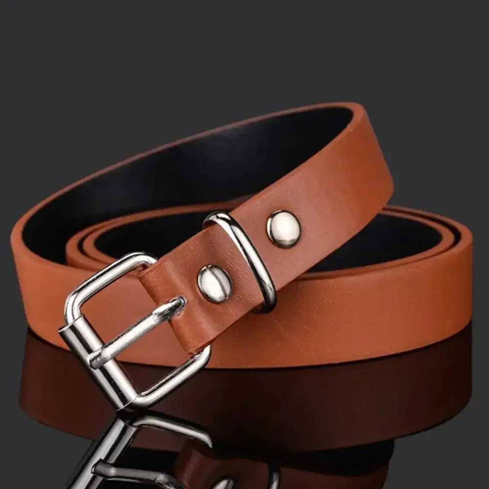 1pcs Children PU Leather Belts Boys Girls Kid Waist Strap Waistband Metal Buckle For Jeans Pants Trousers Dress Adjustable Belt XJ250602