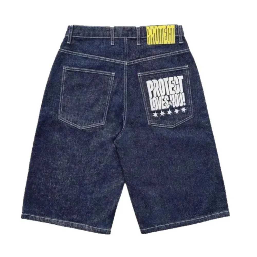 Y2k Retro Street Denim Shorts For Men and Women in Summer High Waist Basketball Denim Shorts Fashion Casual Couple Beach Shorts T250603