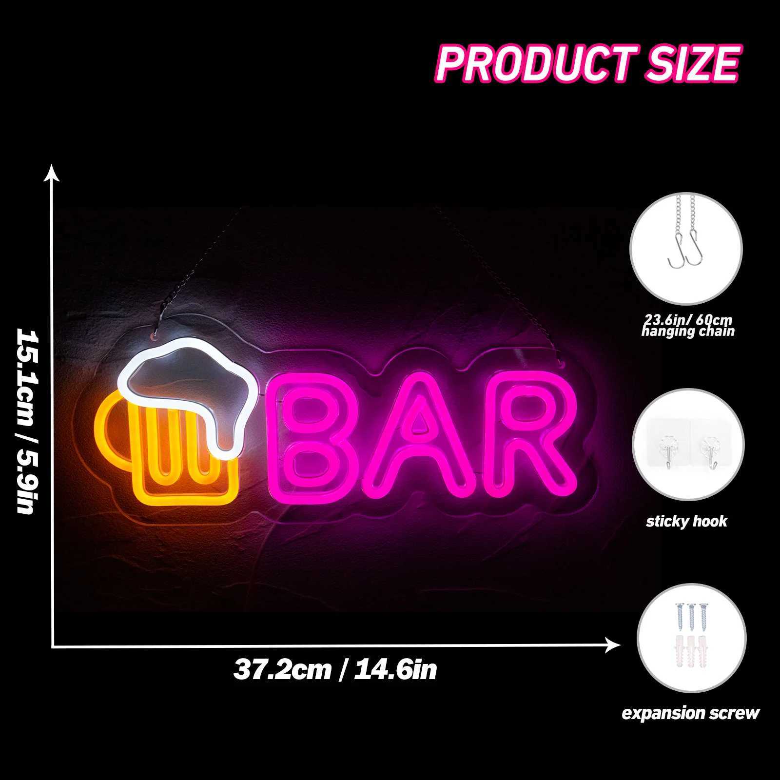 UponRay LED Neon Light Sign USB Beer Neon Casual Beer Party Sign LED Neon For Bar Wall Decoration 14.6x5.9 XJ250602