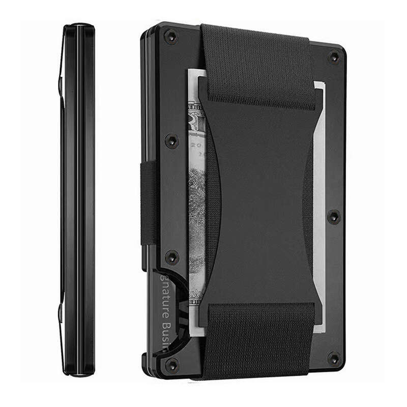 New Metal Card Holder Carbon Fiber Wallet Money Clip RFID Anti-theft Blocking Technology