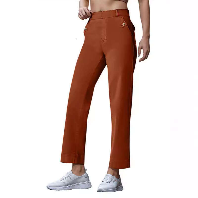 Loose Straight Wide-Leg Cropped Jeans B5