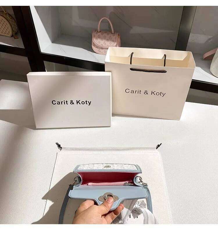 High Quality Fashion Pleated Square Textured Leather Women's Handbag Clutch Purse Shoulder Messenger Bag