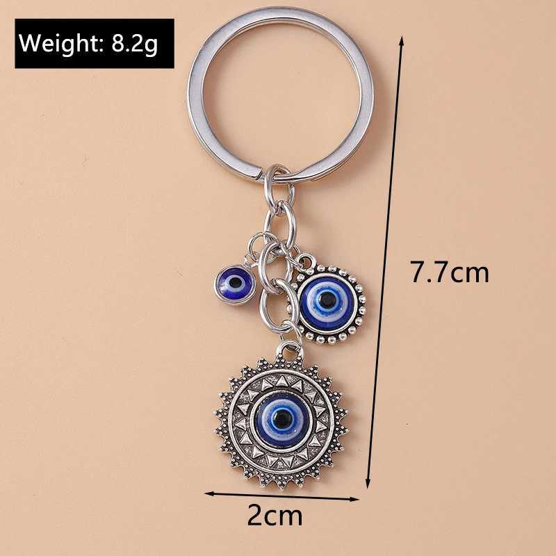 Fashion Metal Evil Eye Keychain for Car Key Women Men Handbag Pendant Keyring Accessories DIY Jewelry Gifts XJ250602