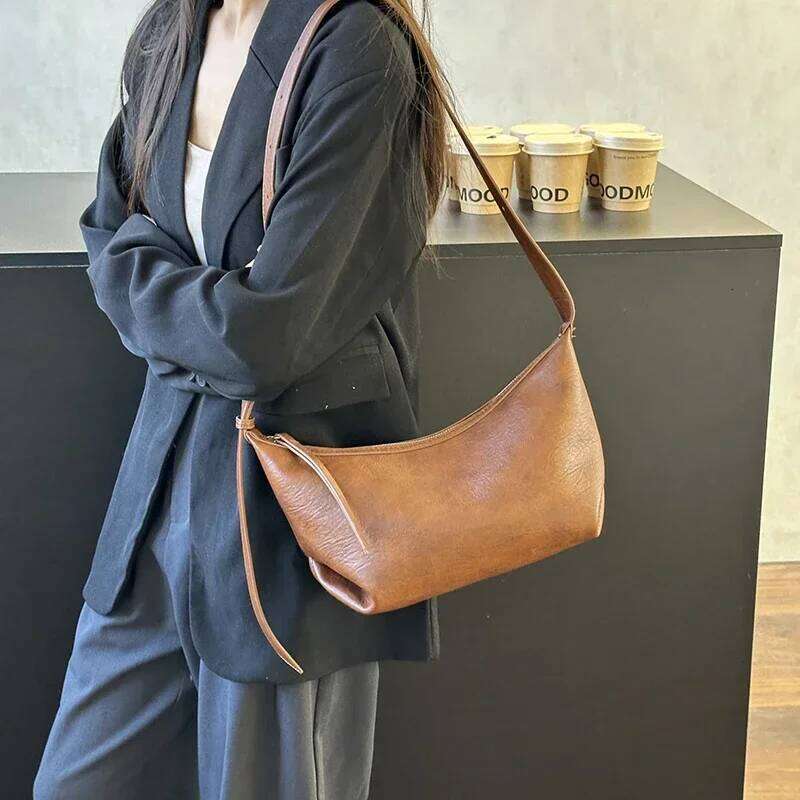 Women's Bags Designer Adjustable Wide Strap Shoulder For Women Underarm Small Retro Casual Handbag Shopper Purse Travel Crossbody Bag Hobo