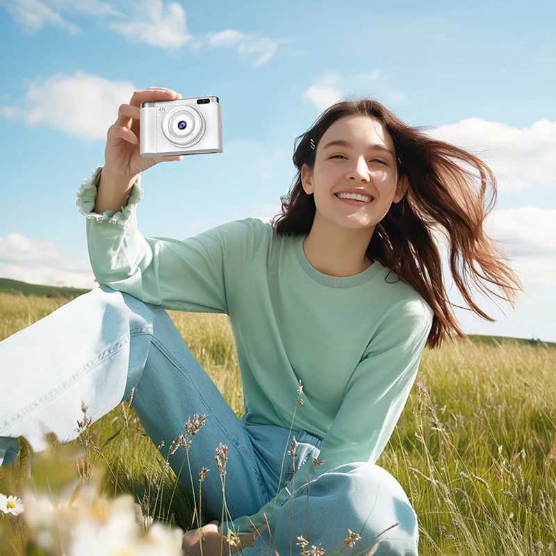 Compact Digital Photography Camera 4K 8X Digital Zoom Vintage Vlog Video Recorder YouTube 180 Flip Sn Cameras Student Camera XJ250603