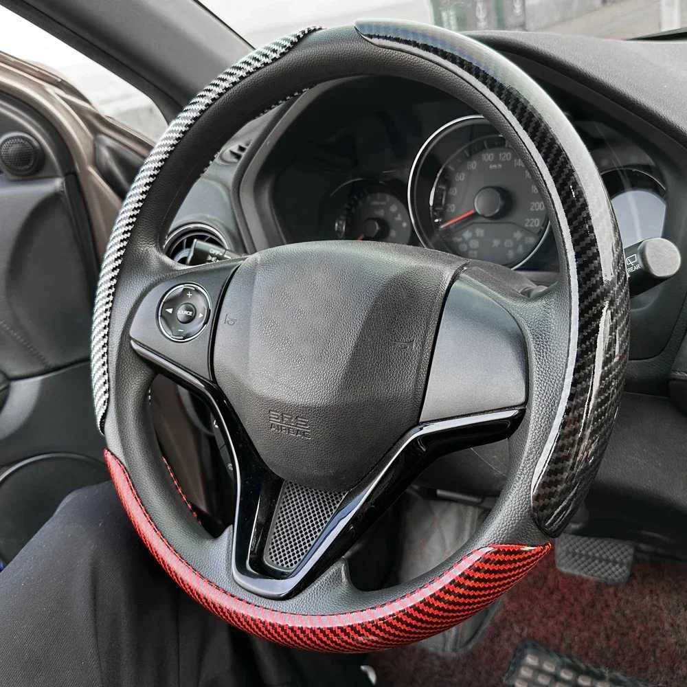 Upgrade Your Driving Experience with A Non-Slip Carbon Fiber Steering Wheel Cover Accessories Glossy Carbon Fiber Looking Amagi R250603