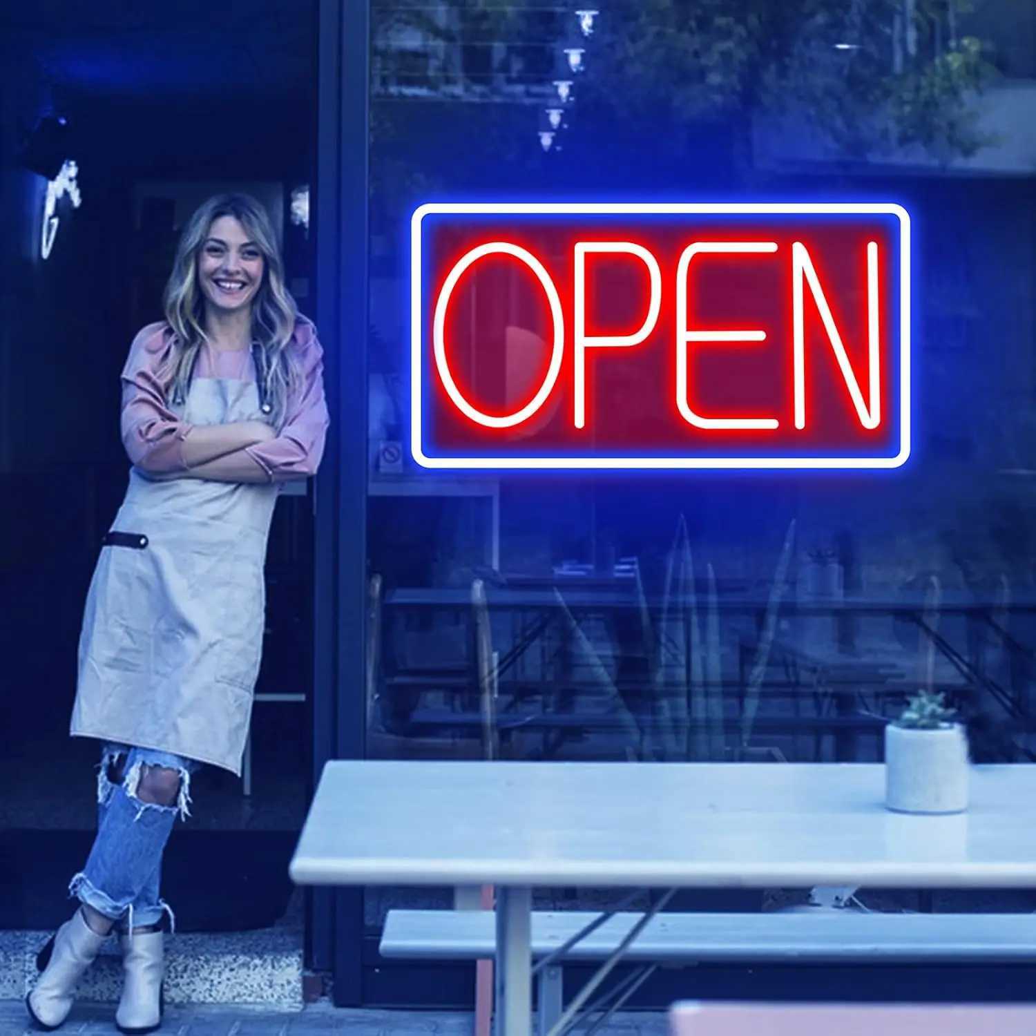Open Neon Signs for Business LED Neon Open Signs Light Up Open Sign for Shop Store Florists Bar Salon Cafes Restaurants Pubs XJ250602