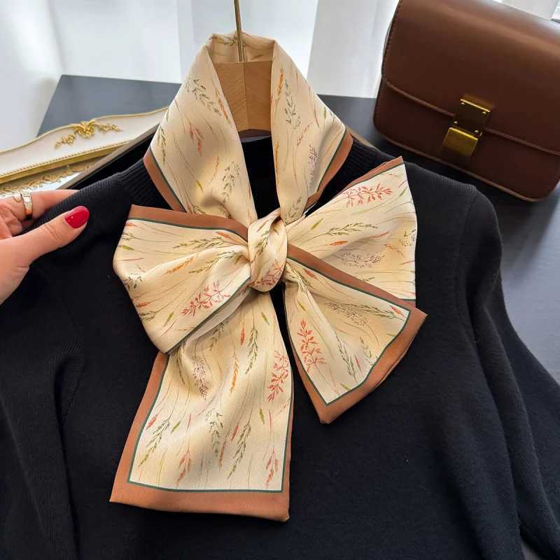 Hot Sales Spring New Light Thin Soft Silk Scarf Ladies Trendy Fashion All-Matching Scarf Student Fresh Neck Warmer Flowers Scarf W250602