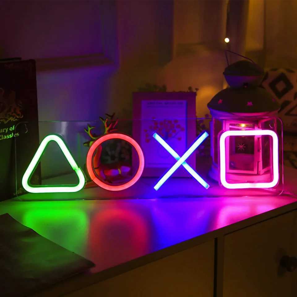 Neon Sign Custom Game Icon Light for Wall Hanging Atmosphere Playstation Lamp LED Colorful Lighting Room Bar Club Player DecorXJ250602