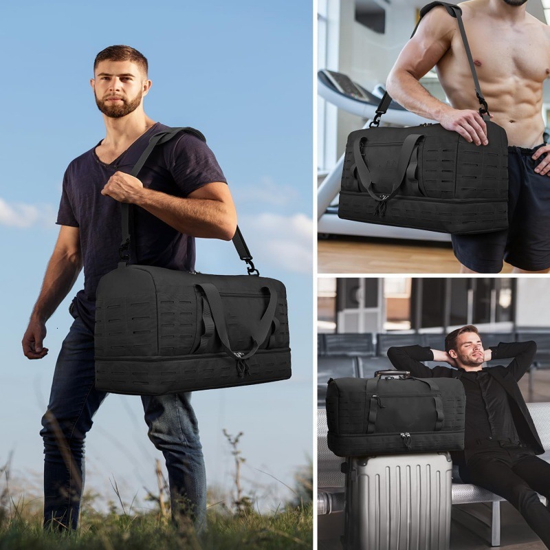 Men's Single Shoulder Commuter Multifunctional Handbag Travel Dry Wet Separation Storage Lage Outdoor Fiess Bag