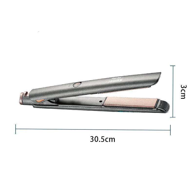 Kemei KM-2064 Multifunctional Hair Straightener & Curling with LCD Display Professional Styling Flat Iron for Women