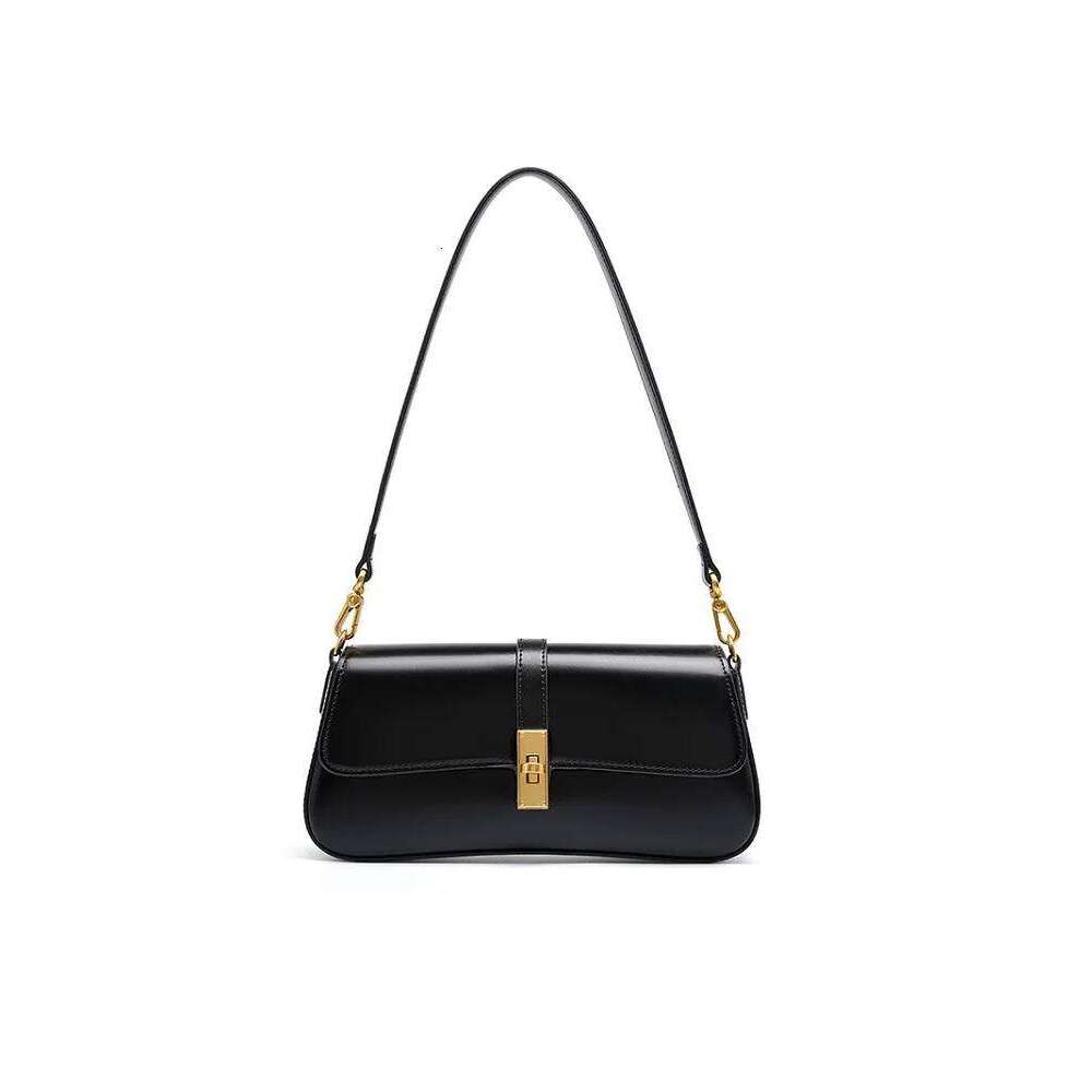 100% Genuine Leather Women Baguette Shoulder Korean Style Handbag Underarm Commuting Ladies Shopping Bag For Gift