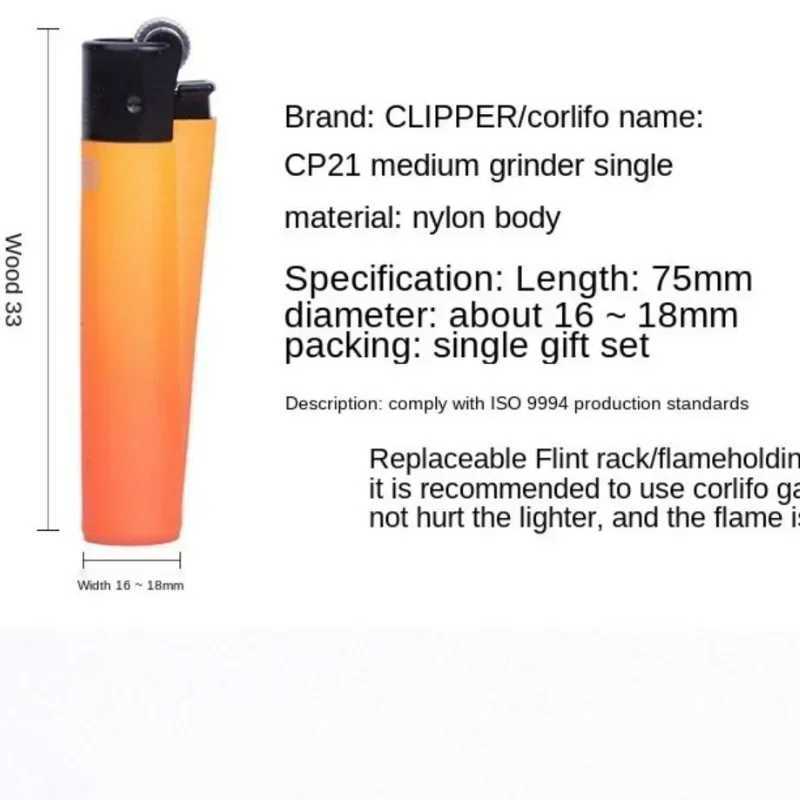 Spanish Clipper Gas Lighter with Personality Pattern Refillable Gas Lighter 8 Pieces Boxed Smoking Set Collection GiftC250603
