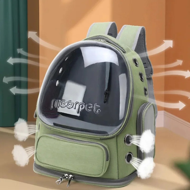 Transparent Pet Cat Bag Outdoor Travel Backpack for Cats Small Dogs Breathable Cat Carrying Bag Pet Supplies Transparent 250526
