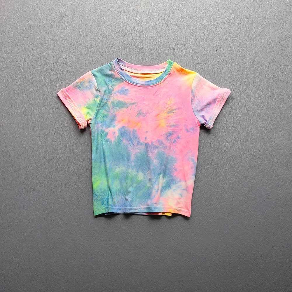 Summer Childrens T-shirt Tie-dye Short Sleeve Kids Toddler Girls Tops Tees Boys T-shirtsT250603