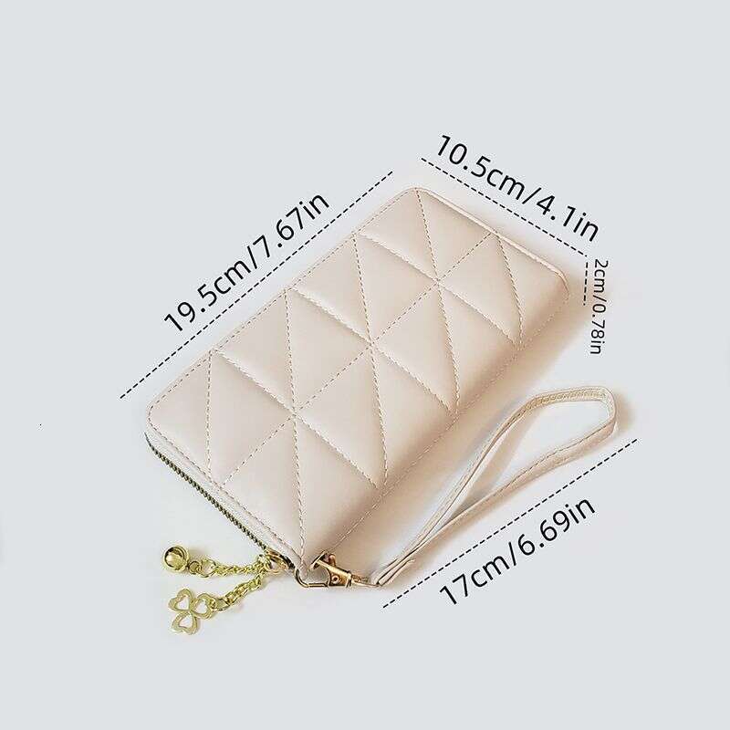 Ins New Style Quilted Long Women's Small Wallet Coin Purse Phone Clutch Card Holder Fashion
