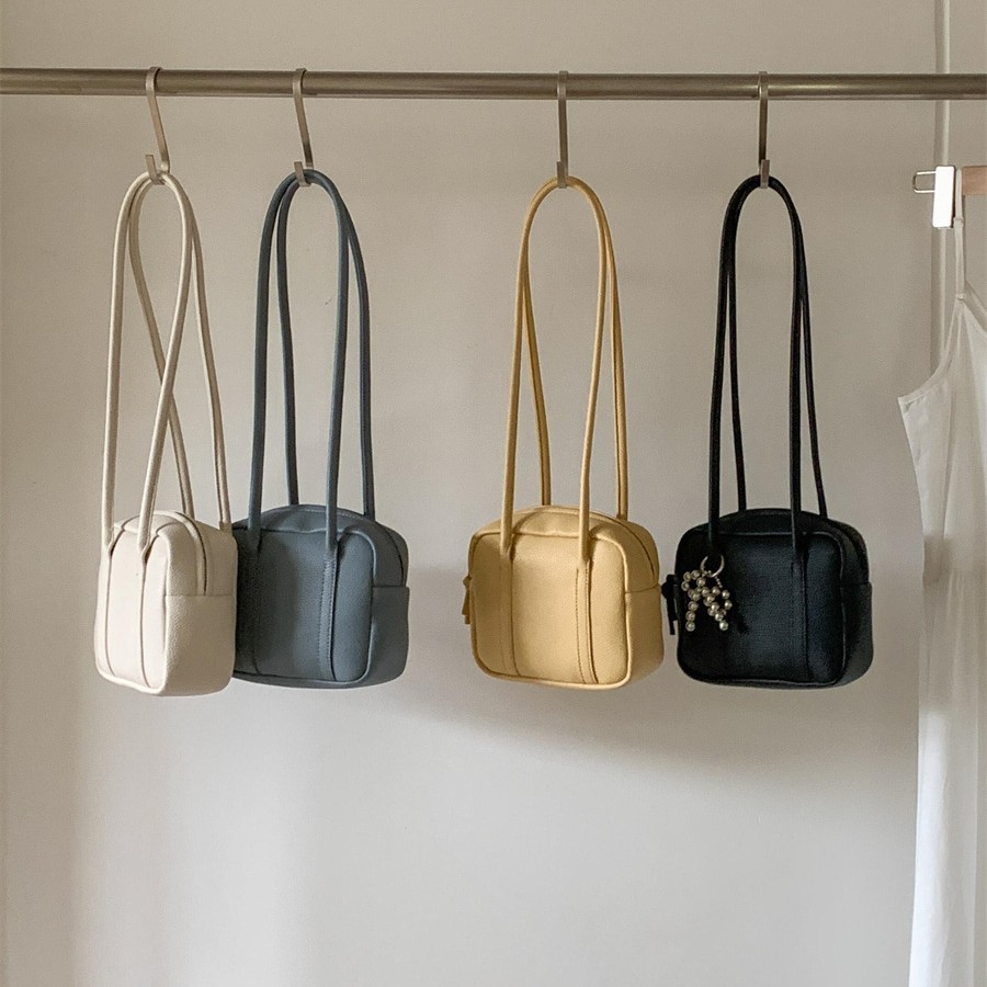 Shoulder Bag Women's New Fashion Versatile Niche Matte PU Leather Minimalist Square Bag
