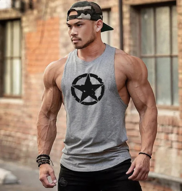 Sleeveless Sweatshirt Fitness Clothing Vests Muscular Man Singlet Men Gym Shirt Mens Clothes Top for Stringer Vest Tops 250527
