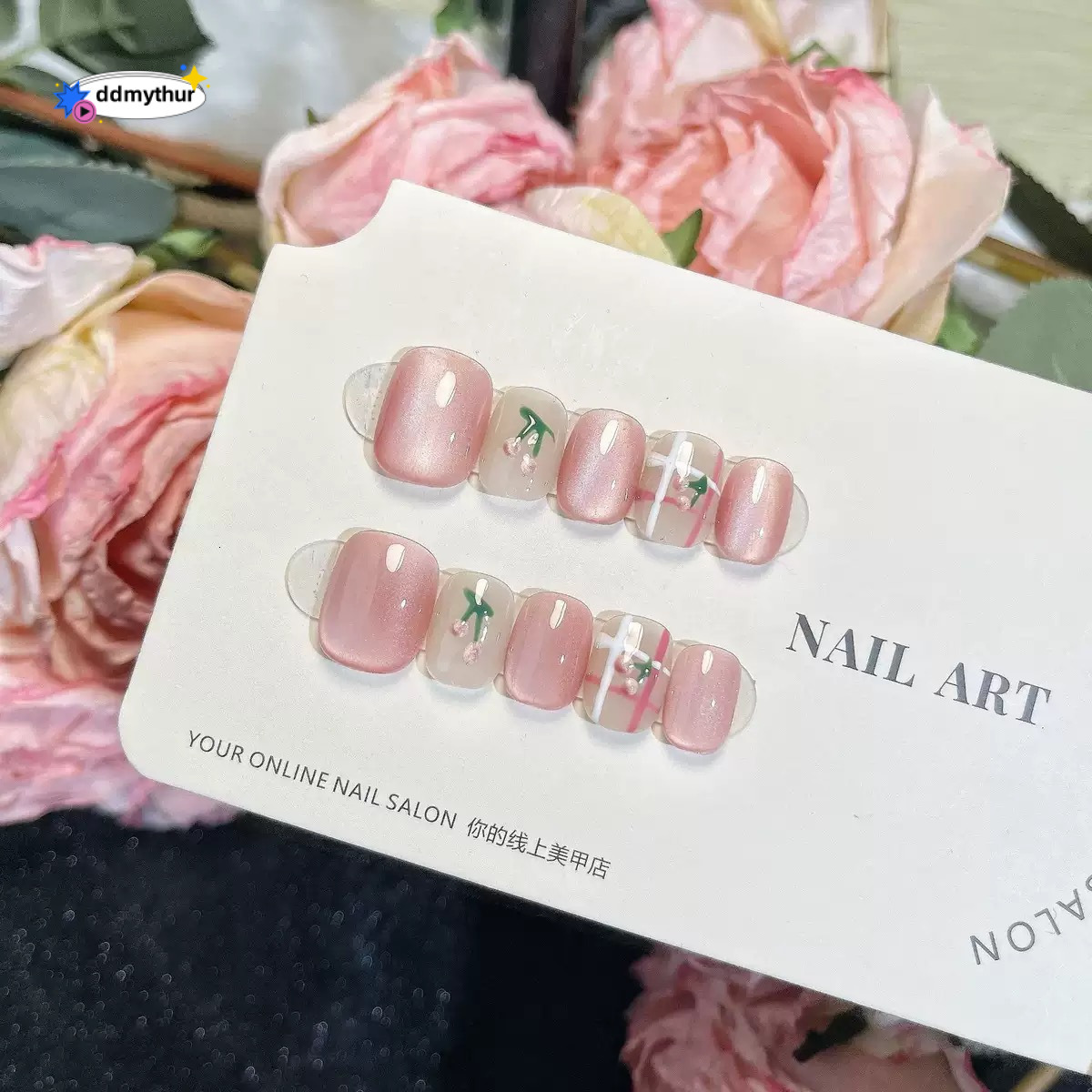 New Handmade Wearable Integrated Detachable Fake Nails Long Short Nail Stickers ddmythur