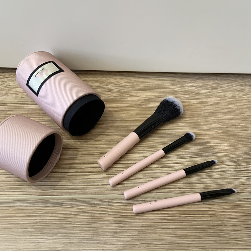 Designer Makeup Brush with Storage Tube Makeup Brush Makeup Tool Folding Mirror Comb Gift Box Girl Valentine's Day Birthday Gift