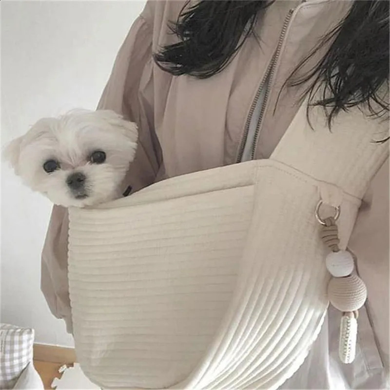 Handmade Dog Bag Pet Kitten Outdoor Travel Handbag Canvas Single Shoulder Cat Bag Sling Comfort Tote Bag Breathable 250526