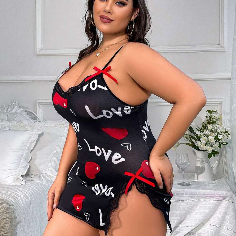Spell Lingerie Porn Suits INS New Sexy Lingerie Plus Size Heart Strap Dress Sexy Lingerie