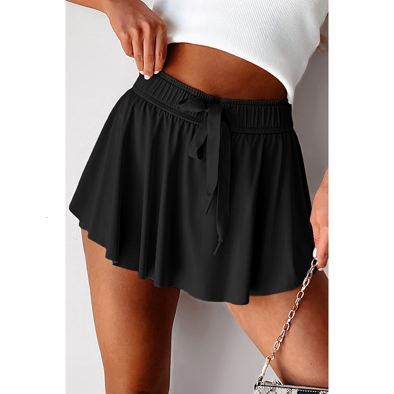 women's wear Spring Summer New Solid Color Casual Pants Simple Style High Waist Skirt Shorts Women