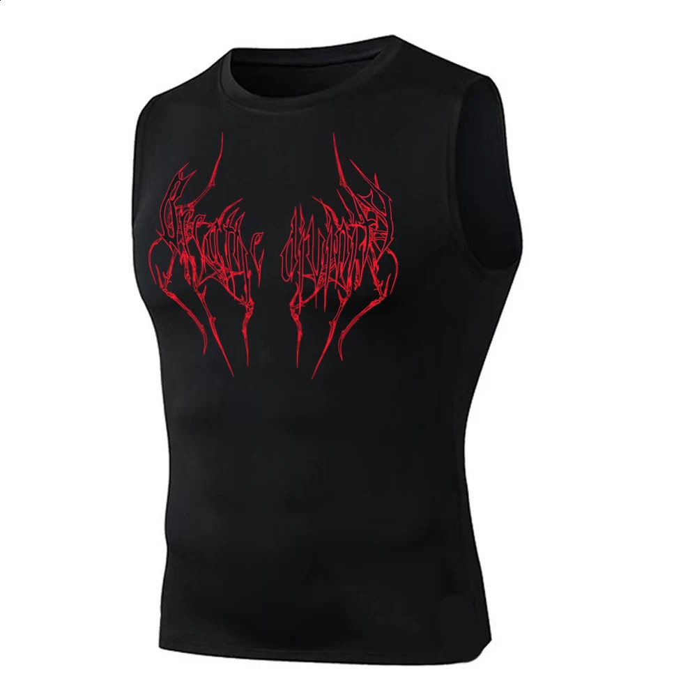 Mens Compression Tank Tops Gym Workout Running Sport Vest Summer Athletic Sleeveless Undershirt Base Layer Quick Dry Stretchy 250527
