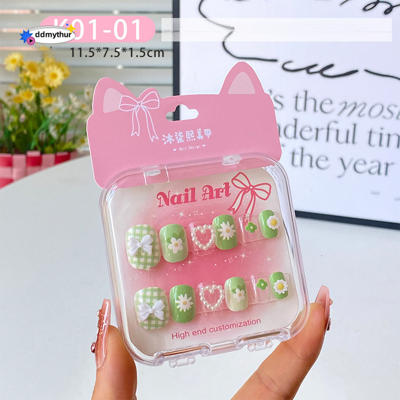 Cartoon Cute Children's Kuromi Girl Removable Wearable Nail Stickers ddmythur